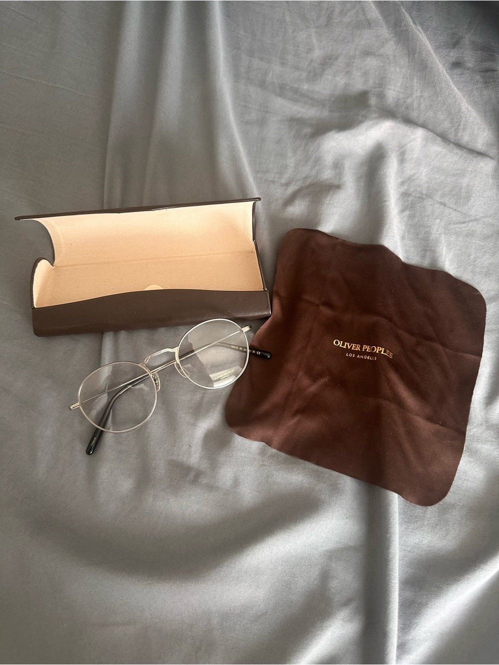 OLIVER PEOPLES OV 1282T 5036 WESLIE SILVER TITANIUM AUTHENTIC EYEGLASSES 49-20